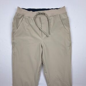 Birddogs Mens Joggers Tan Khaki Athletic Commuter Pants Size Large L 28 Inseam